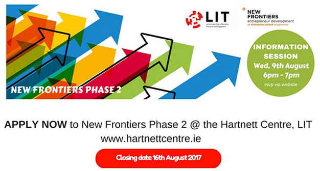 New Frontiers Information Session - Wednesday 9th August 2017 @ 6-7pm